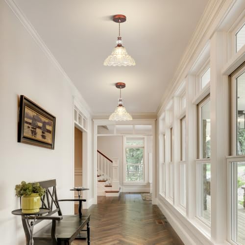 1 Piece Vintage Chandelier in Antique Red Bronze Finish with Flower (1-Light / Antique Red Bronze)