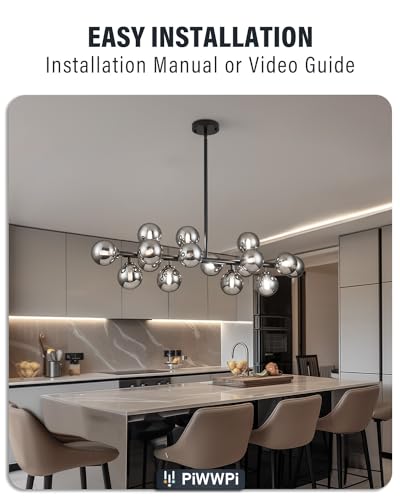 Glass Globe Sputnik Chandelier