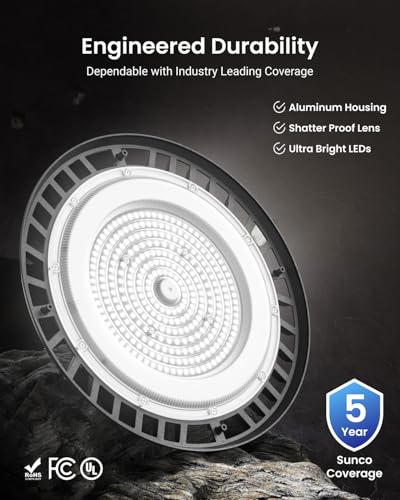 Sunco 10 Pack UFO LED High Bay Light (10 Count)