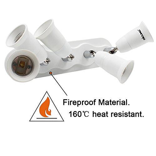 Light Socket Splitter 5 Way Adapter