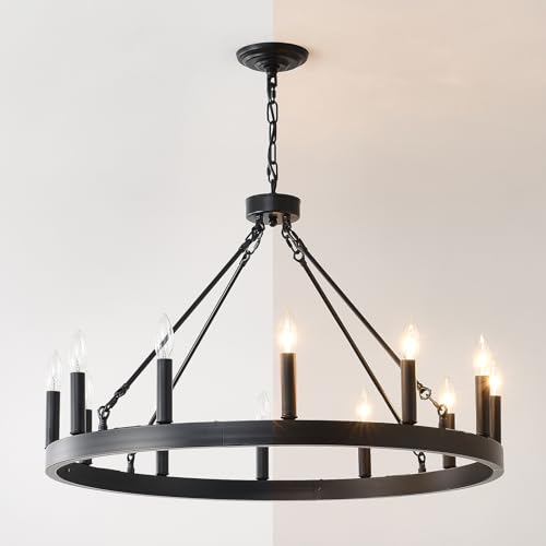 32" Wagon Wheel Light Fixture 12