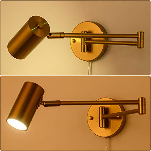 Gold Plug in Wall Sconces Set of 2 (2 Count)
