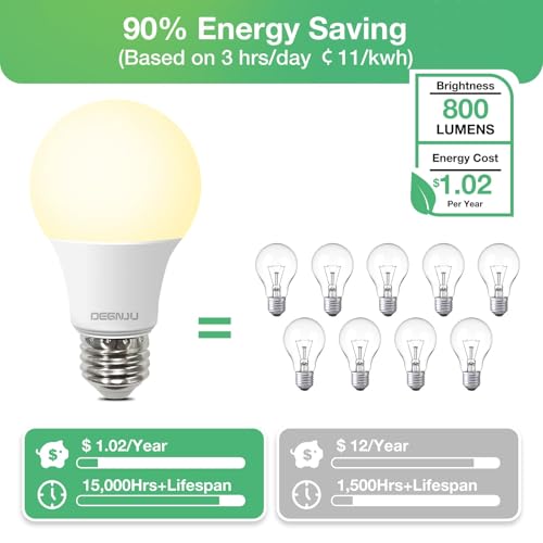 A19 LED Light Bulbs (6 Count)