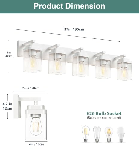 White Bathroom Light Fixtures