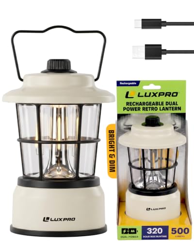 Rechargeable Retro Outdoor Lantern LED Camping Lantern (2 Count)