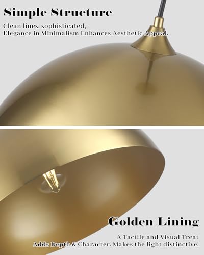 Gold Pendant Lights Kitchen Island (2 Count)