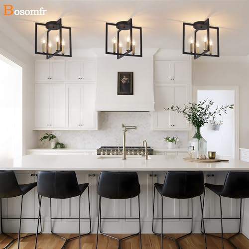 Semi Flush Mount Ceiling Light Fixture (4 Count)