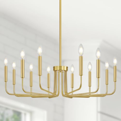12 Light Gold Chandelier
