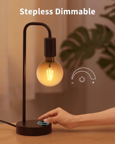 Industrial Table Lamp Set of 2 with USB C&A Charging Port (2 Count)