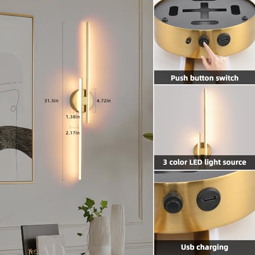 Battery Operated Wall Sconce Set of 2 (2 Count)
