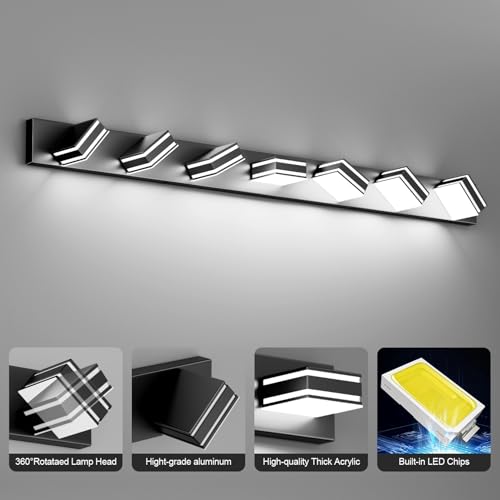 55inch Black Vanity Light for Bathroom 7 (7 Count)