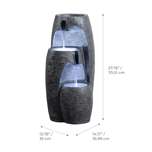3 Tier Cascading Urn Outdoor Water Fountain