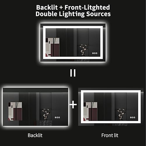 40"X24" LED Bathroom Mirror with Lights
