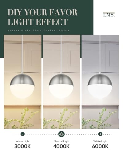 6 inch Brushed Nickel Pendant Light