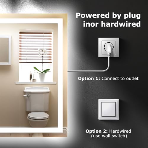 36"X30" LED Bathroom Mirror with Lights