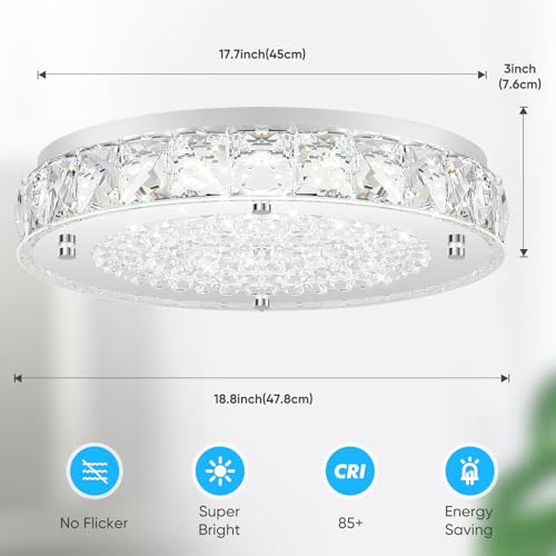 Crystal Flush Mount Ceiling Light