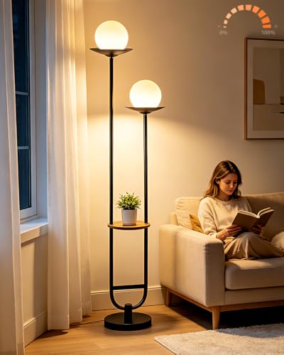 63IN Black Floor Lamp with U Pole (2 Count)