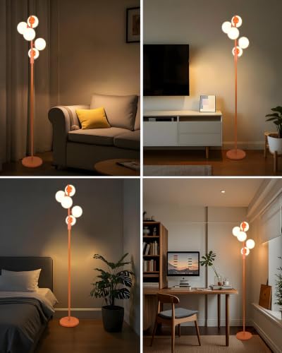 64IN Dimmable Orange Floor Lamp (5 Count)