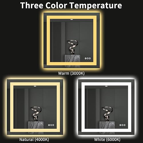 40"X38" LED Bathroom Mirror with Lights