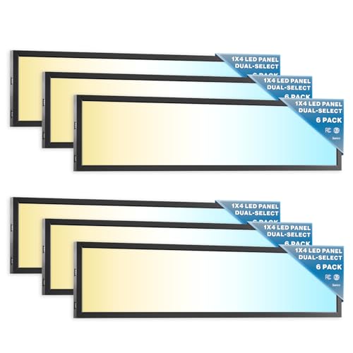 Sunco 6 Pack 1x4 LED Flat Panel Lights (6 Count)