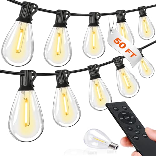 50FT LED Outdoor String Lights with Remote