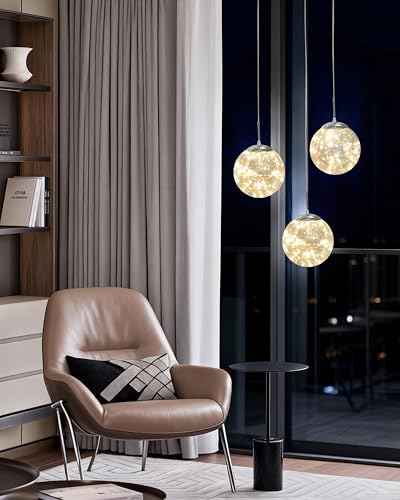 Pendant Lights Modern Crystal Chandeliers Hanging Light Fixture for Kitchen Island Sphere Pendant Light (127 Count)