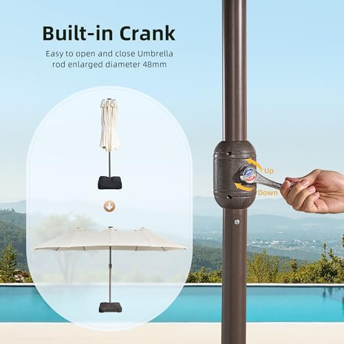 15ft Patio Umbrella with Base Included