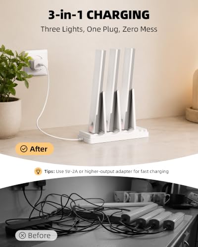 Under Cabinet Lighting with Charging Station (6 Count)