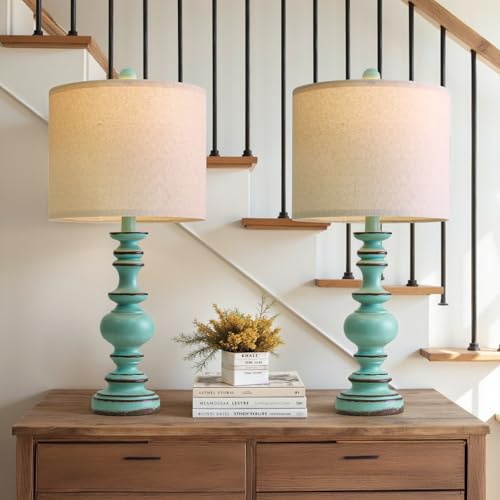 24" Farmhouse Table Lamps Set of 2