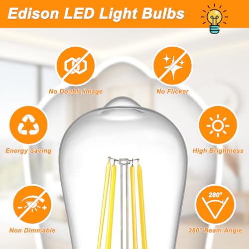Vintage LED Edison Bulbs (6 Count)