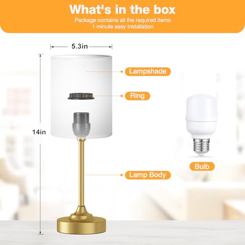 Gold Bedside Lamp for Bedroom