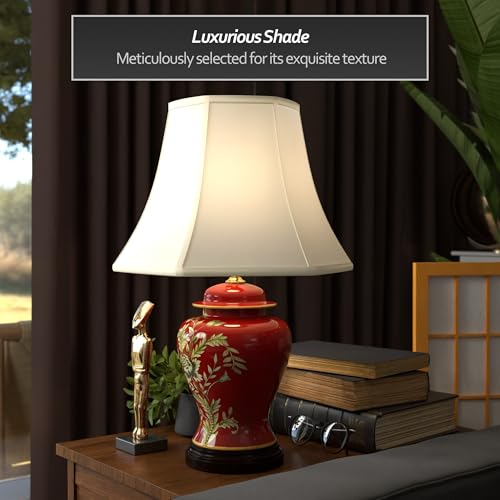 22.5" Golden Foliage Porcelain Lamp