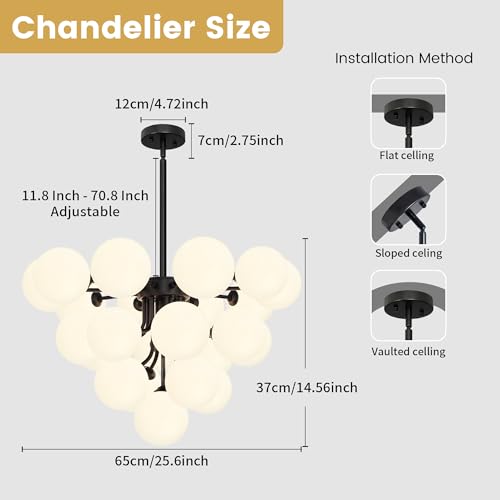 Modern Chandelier for Dining Room 23 Light Sputnik Entryway Pendant Light