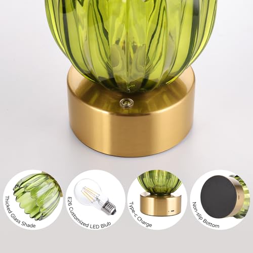 Cordless Small Table Lamp with 5200mAh Battery & Touch Control