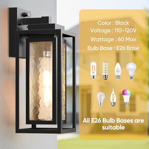 15.78'' Dusk to Dawn Exterior Porch Light Fixture (2 Count)
