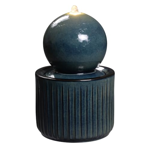 Blue Ceramic Sphere Fountain