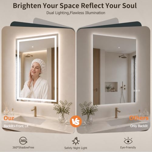 20"x30" LED Bathroom Mirror with Lights