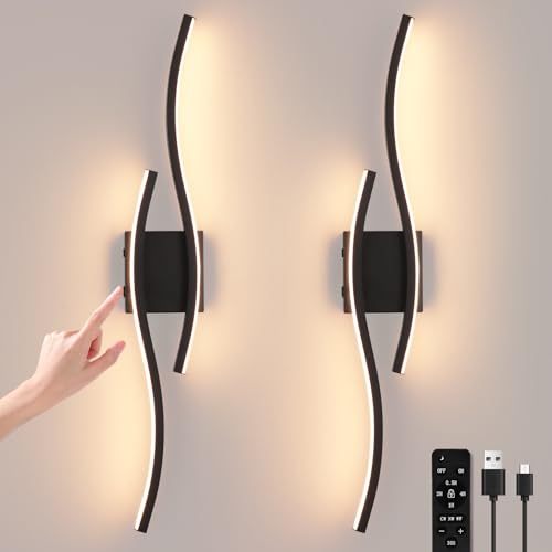 Modern Black Wall Sconces Set of 2 (2 Count)