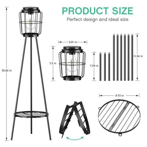 2 Pack Solar Lights with Plant Stand (2 Count)