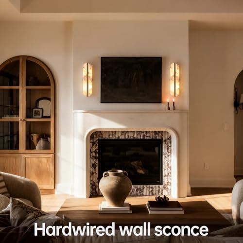 15.7in Natural Alabaster Wall Sconces Marble Wall Sconces