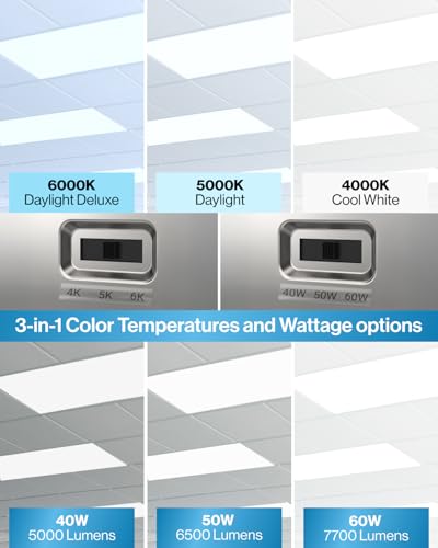 Sunco 6 Pack 2x4 LED Flat Panel Lights (6 Count)