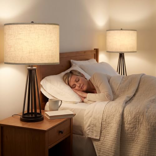 Beige Large Drum Lamp Shades Set of 2 (2 Count)
