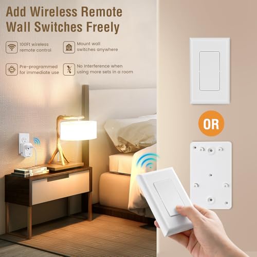 Wireless Wall Switch Remote Control Outlet