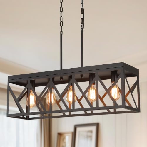 Rustic Farmhouse Metal Kitchen Island Lighting