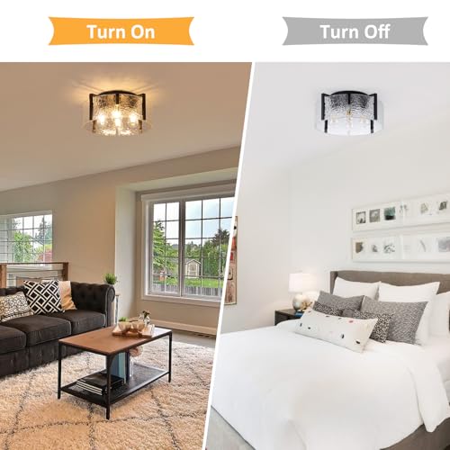 Black Flush Mount Ceiling Light Fixture