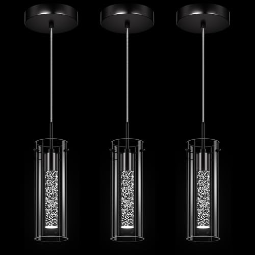 Black Pendant Ceiling Light Fixture (3 Count)