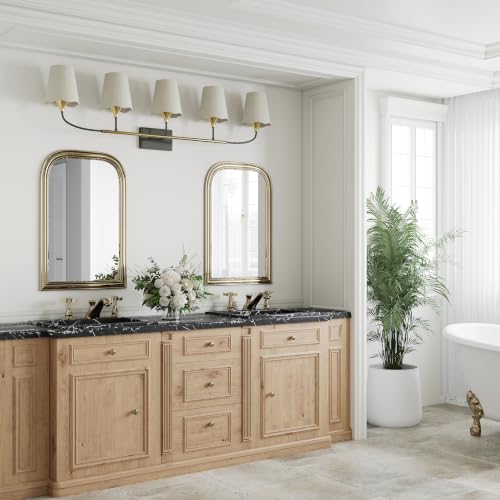 Bathroom Light Fixtures Over Mirror (Black Gold / 5 Light)