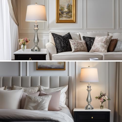 Modern Silver Table Lamp for Living Room