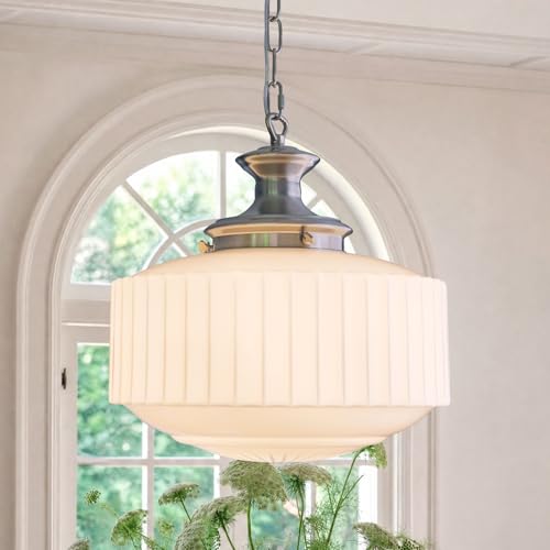Vintage Milk Glass Pendant Lights