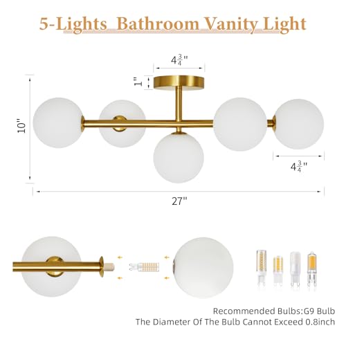 Gold Bathroom Vanity Light Fixtures